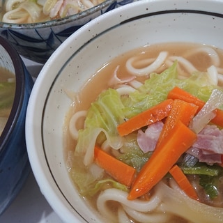 我が家は大好き！鶏ガラスープうどん